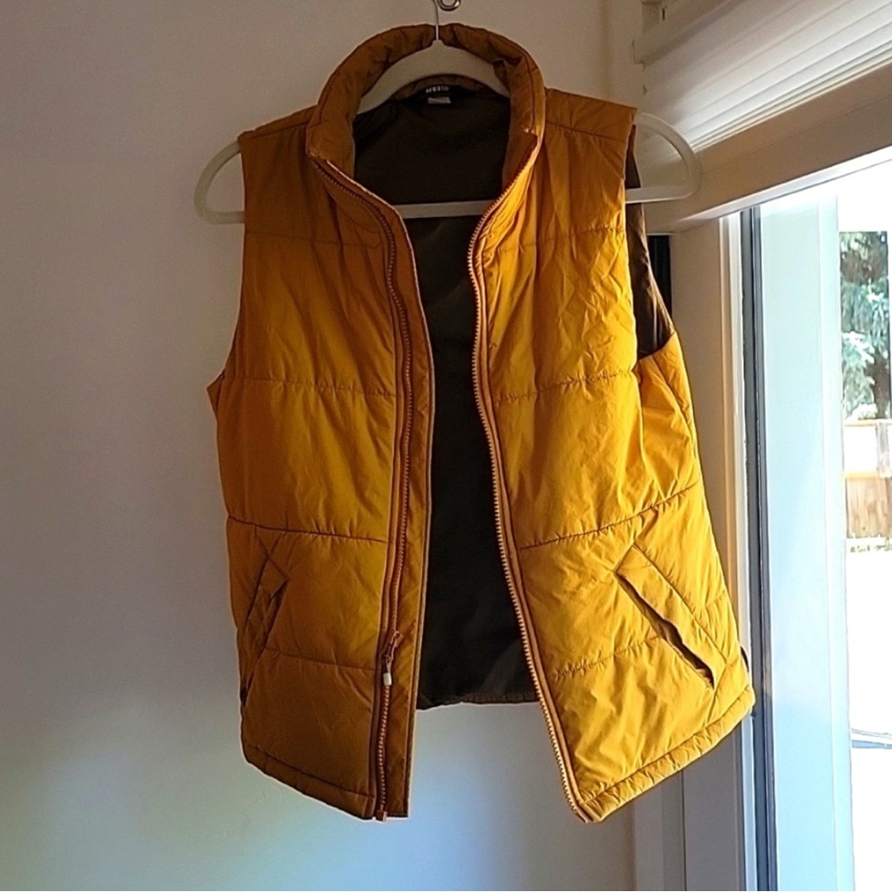 REI Mustard Yellow Quilted Vest